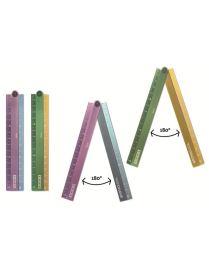 30cm PASTEL ALUMINUM FOLDING RULER