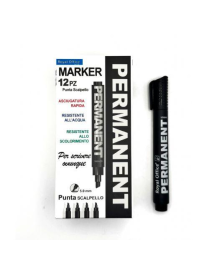 Permanent Marker, Black, 12 pcs