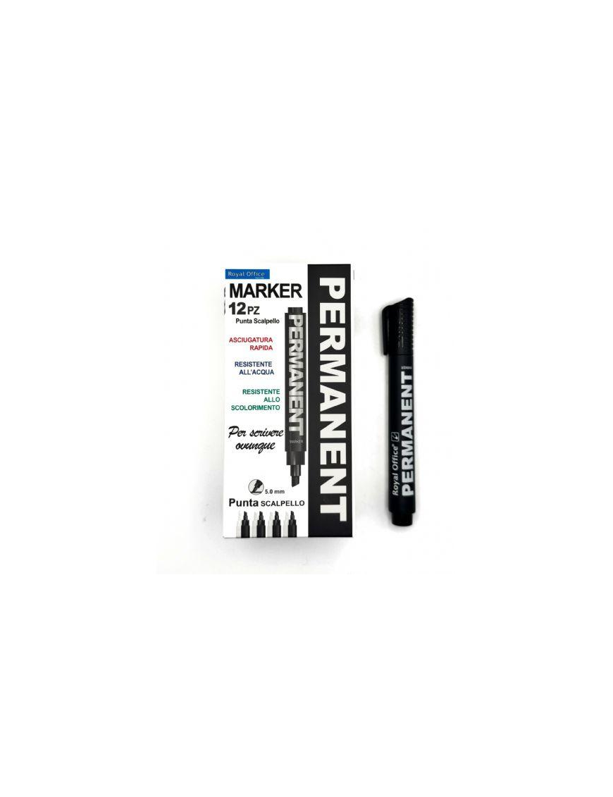 Permanent Marker, Black, 12 pcs