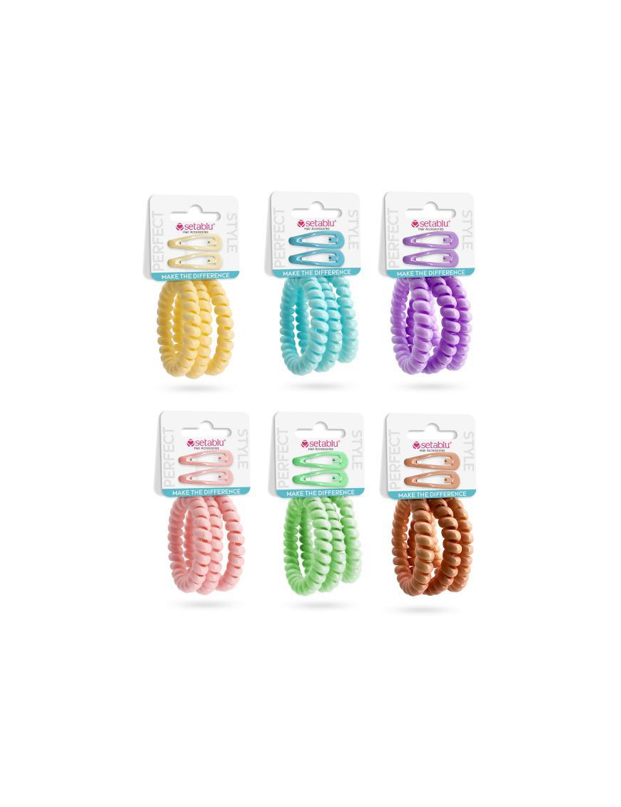 ELASTICO CAPELLI 3pz + CLICK CLACK 2pz