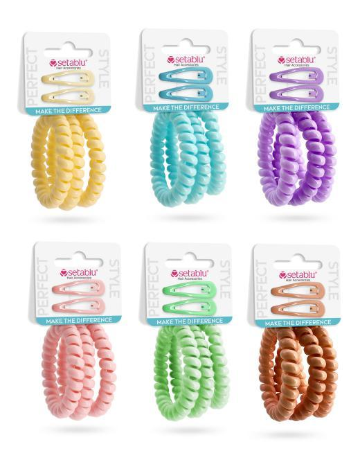 ELASTICO CAPELLI 3pz + CLICK CLACK 2pz