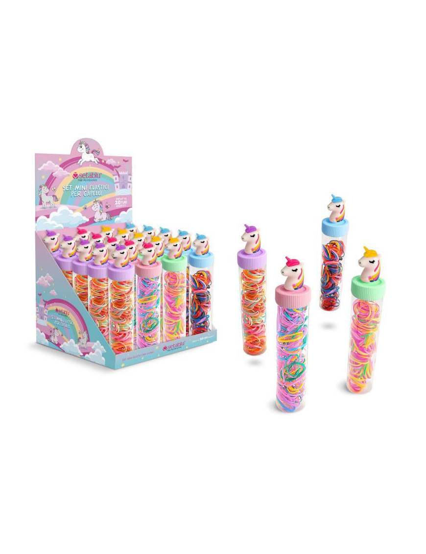 ELASTICI CAPELLI TUBO 200pz ASS. 62342
