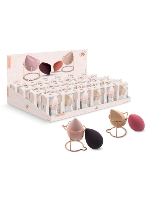 SPUGNETTA MAKE UP 2pz + HOLDER 02080
