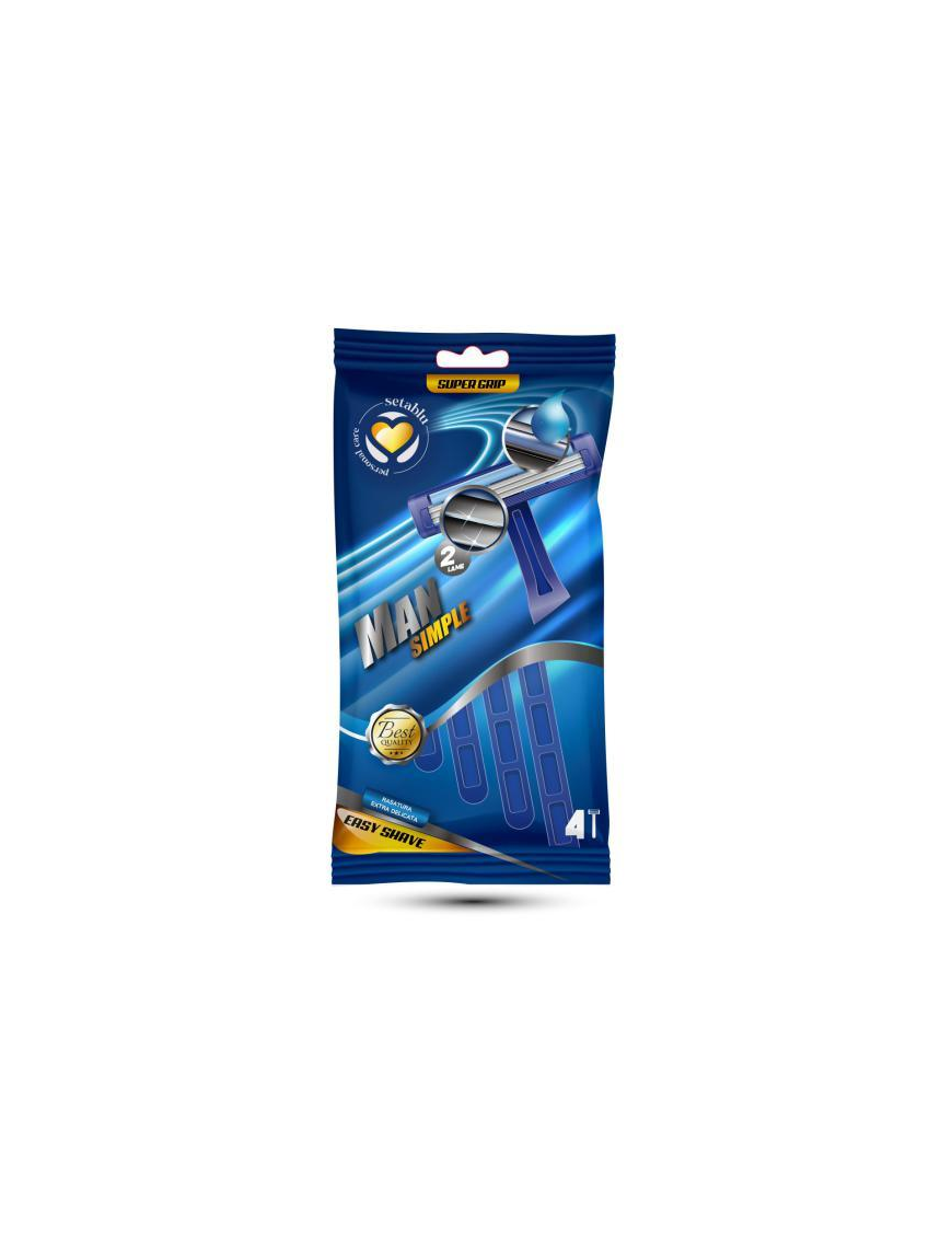 RASOIO UOMO 2 LAME 4pz 02863