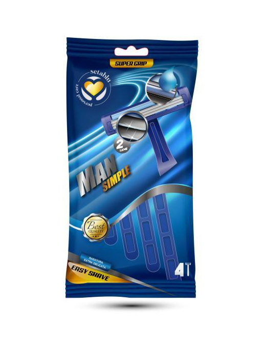 RASOIO UOMO 2 LAME 4pz 02863