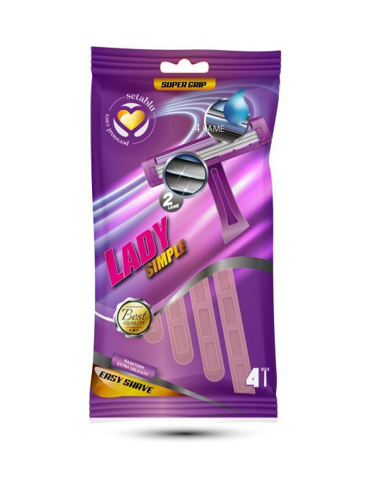 RASOIO DONNA 2 LAME 4pz 02864