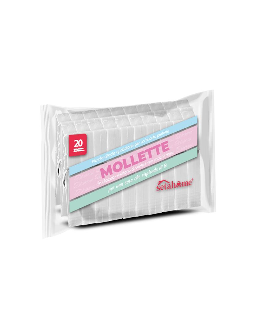 MOLLETTE BUCATO BIANCHE 20pz PLASTICA
