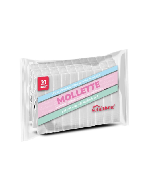 MOLLETTE BUCATO BIANCHE 20pz PLASTICA