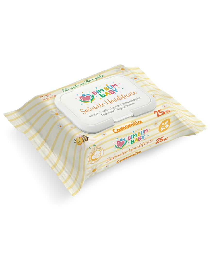 SALVIETTINE 25pz BABY CAMOMILLA 62705