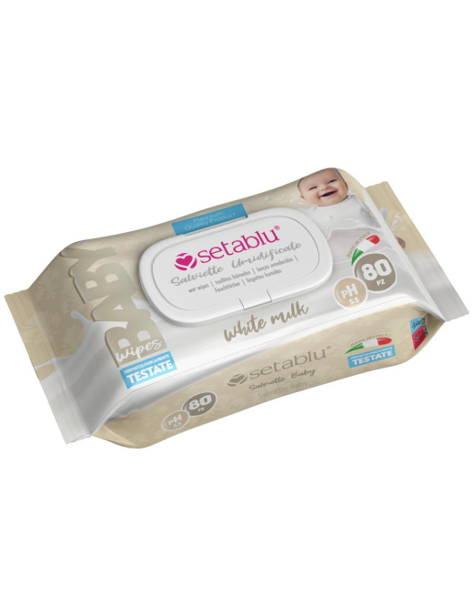 SALVIETTINE 80pz BABY WHITE MILK 62078