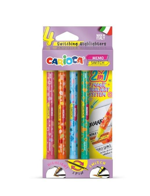 CARIOCA SWITCH HIGHLIGHTER 4pcs