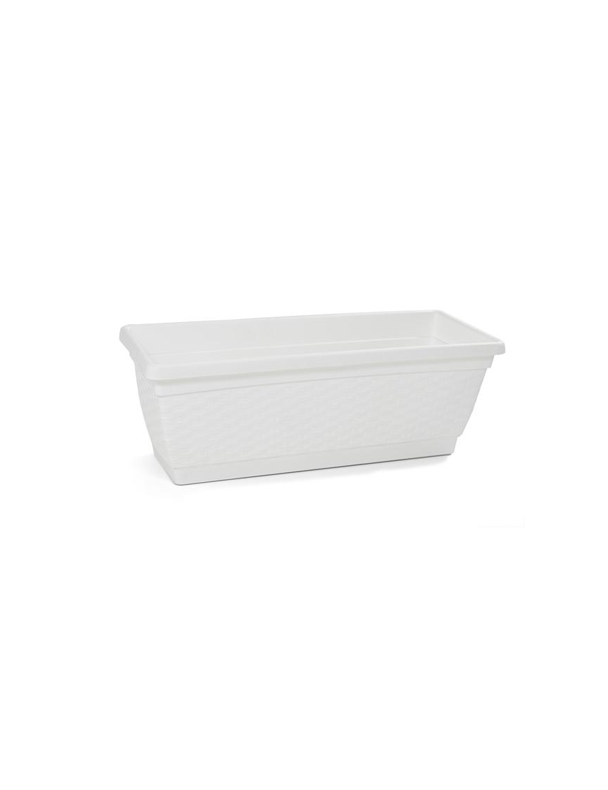 LINEA RATTAN FIORIERA 50 CENTIMETRI BIANCO