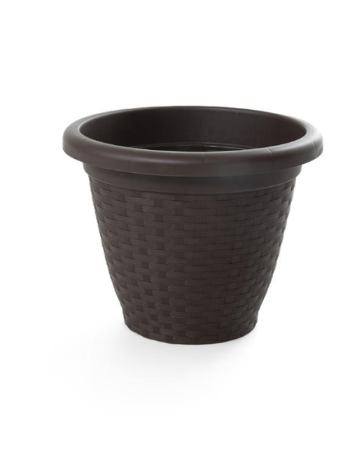 RATTAN LINE VASE DIAMETER 20 CENTIMETERS WENGE'