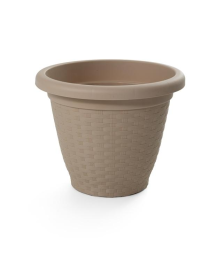 RATTAN LINE VASE DIAMETER 50 CENTIMETER TAUPE