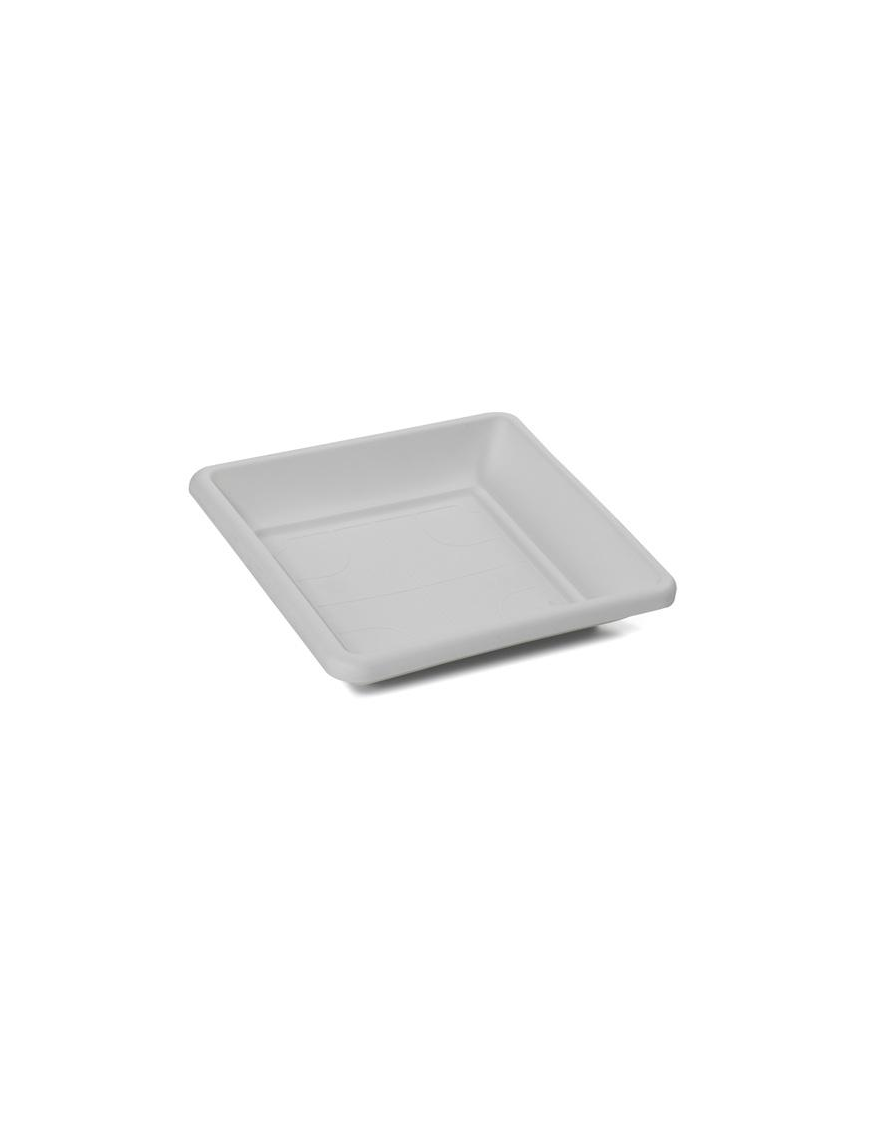 WHITE SQUARE SAUCER FOR 35 CENTIMETER DUPLAST POT