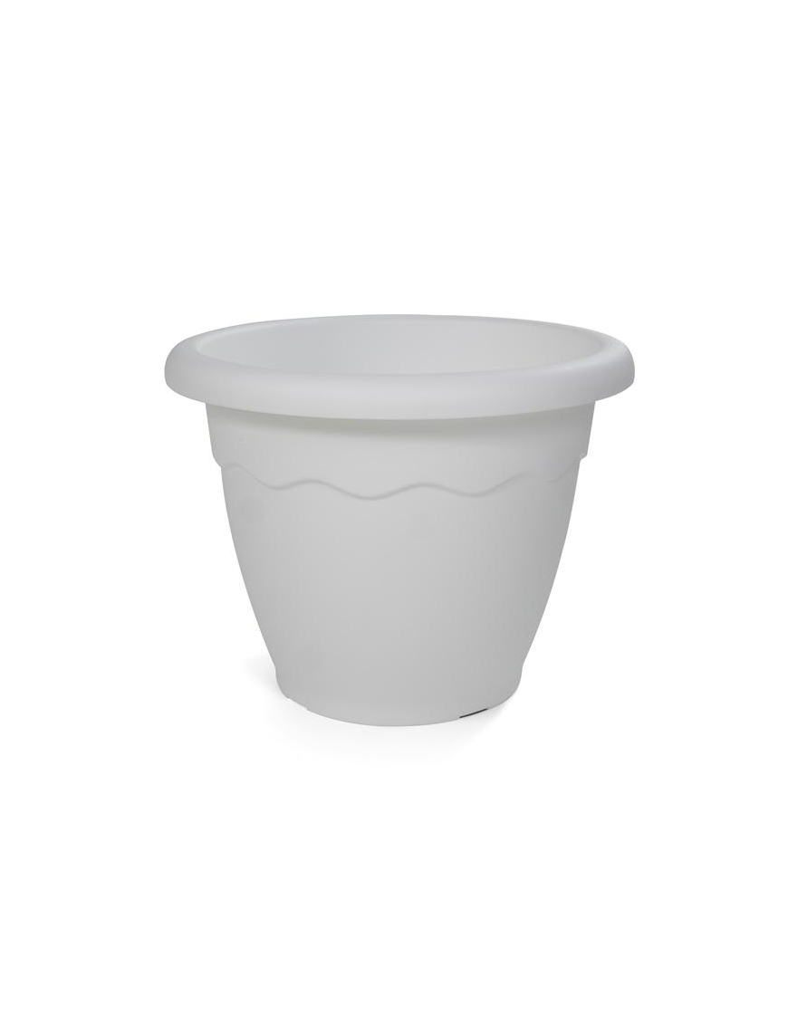 VULCANO WHITE VASE DIAMETER 30 CENTIMETERS