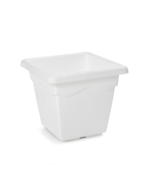 VULCANO WHITE SQUARE VASE 40 (39x39x26 CENTIMETERS)