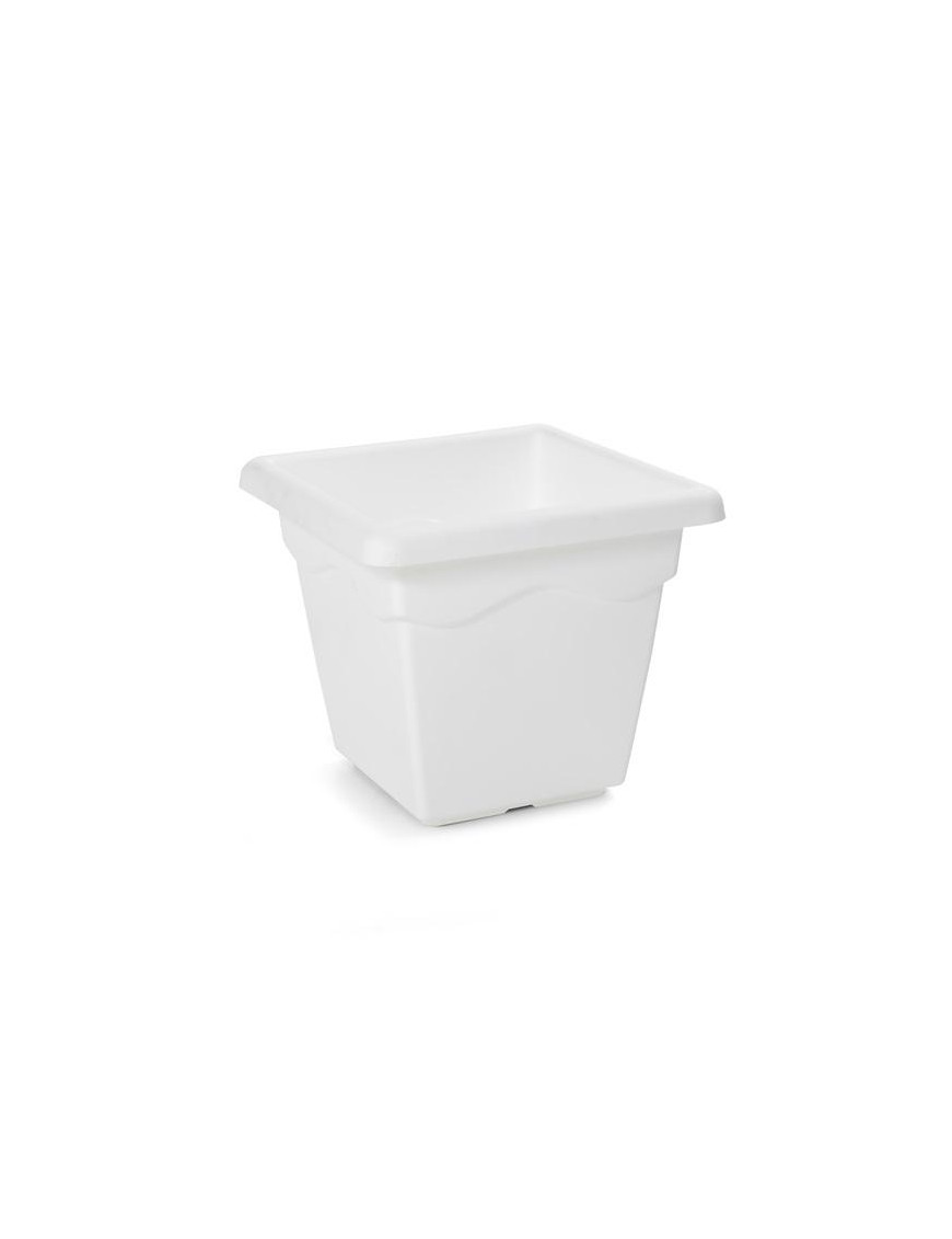 VULCANO WHITE SQUARE VASE 45 (44x44x40 CENTIMETERS)