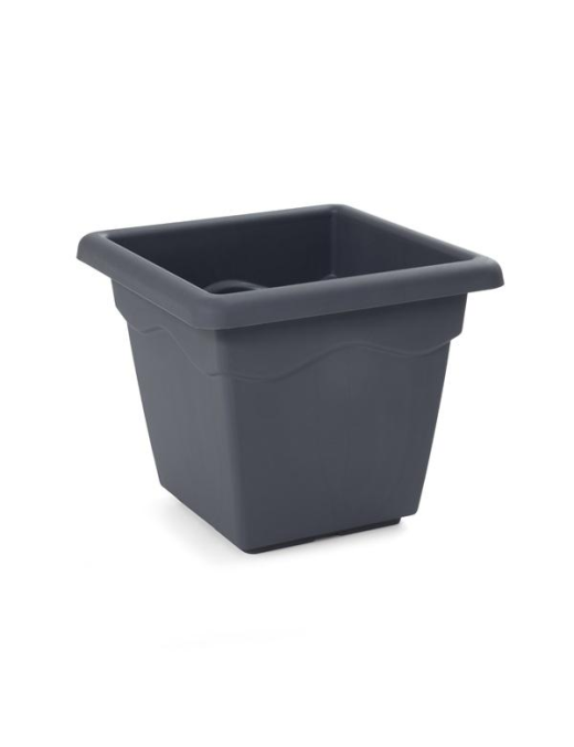 VULCANO SQUARE ANTHRACITE VASE 45cm