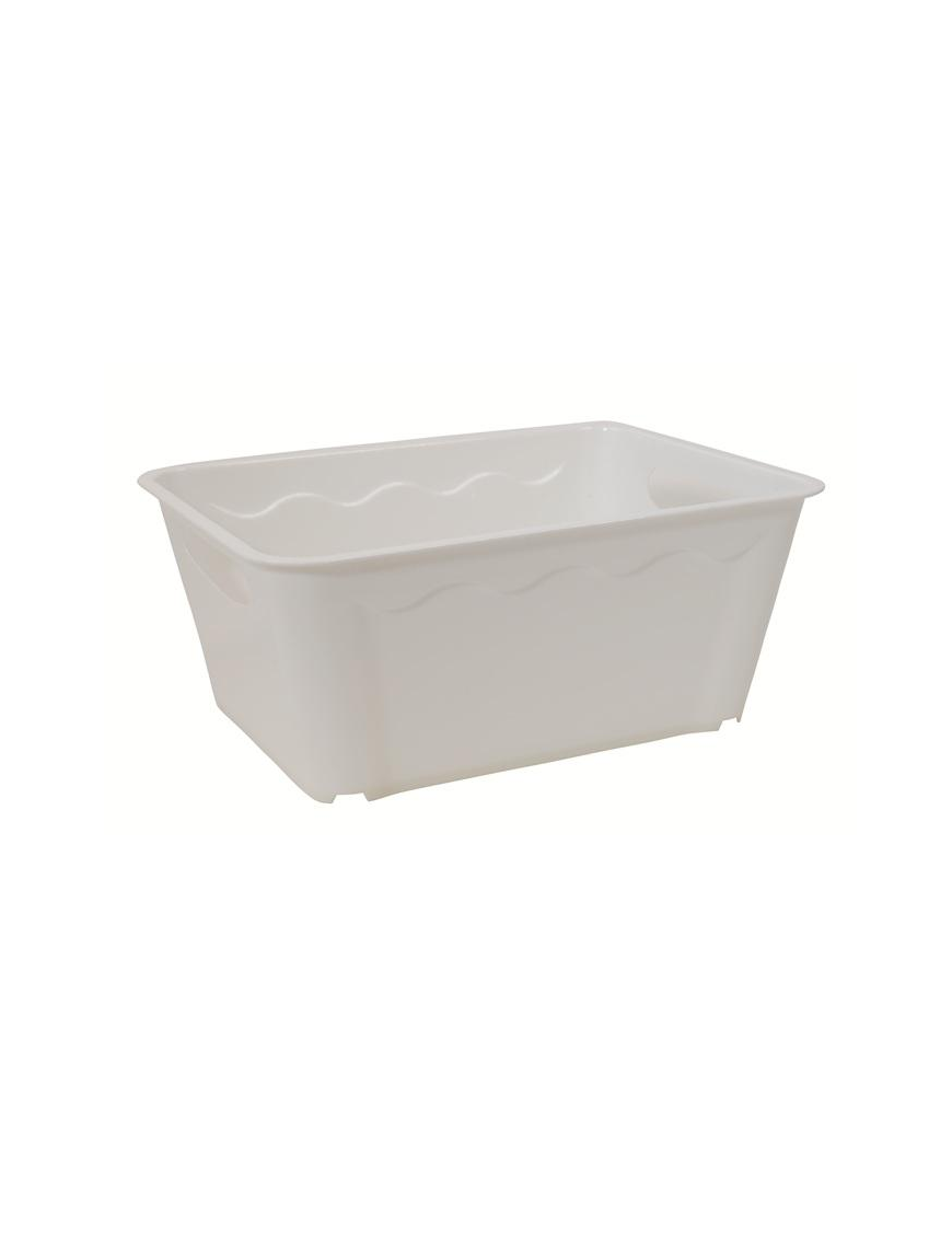 WHITE VULCANO BASKET 19x14x9cm