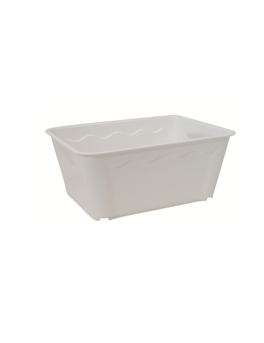 WHITE VULCANO BASKET 27x20x12cm