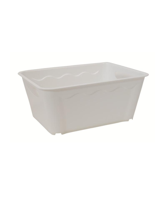 WHITE VULCANO BASKET 27x20x12cm