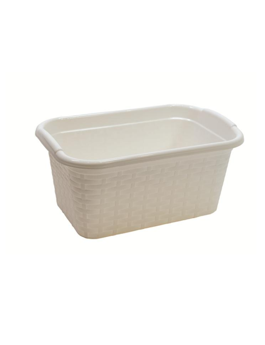 CESTINO RATTAN BIANCO RETTANGOLARE 24x15x9,5cm