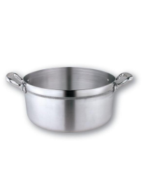 POLISHED EDGE LINE SAUCEPAN WITH 2 HANDLES 18 CM