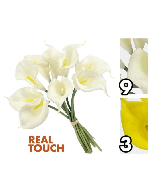 REAL TOUCH CALLA BOUQUET 32cm