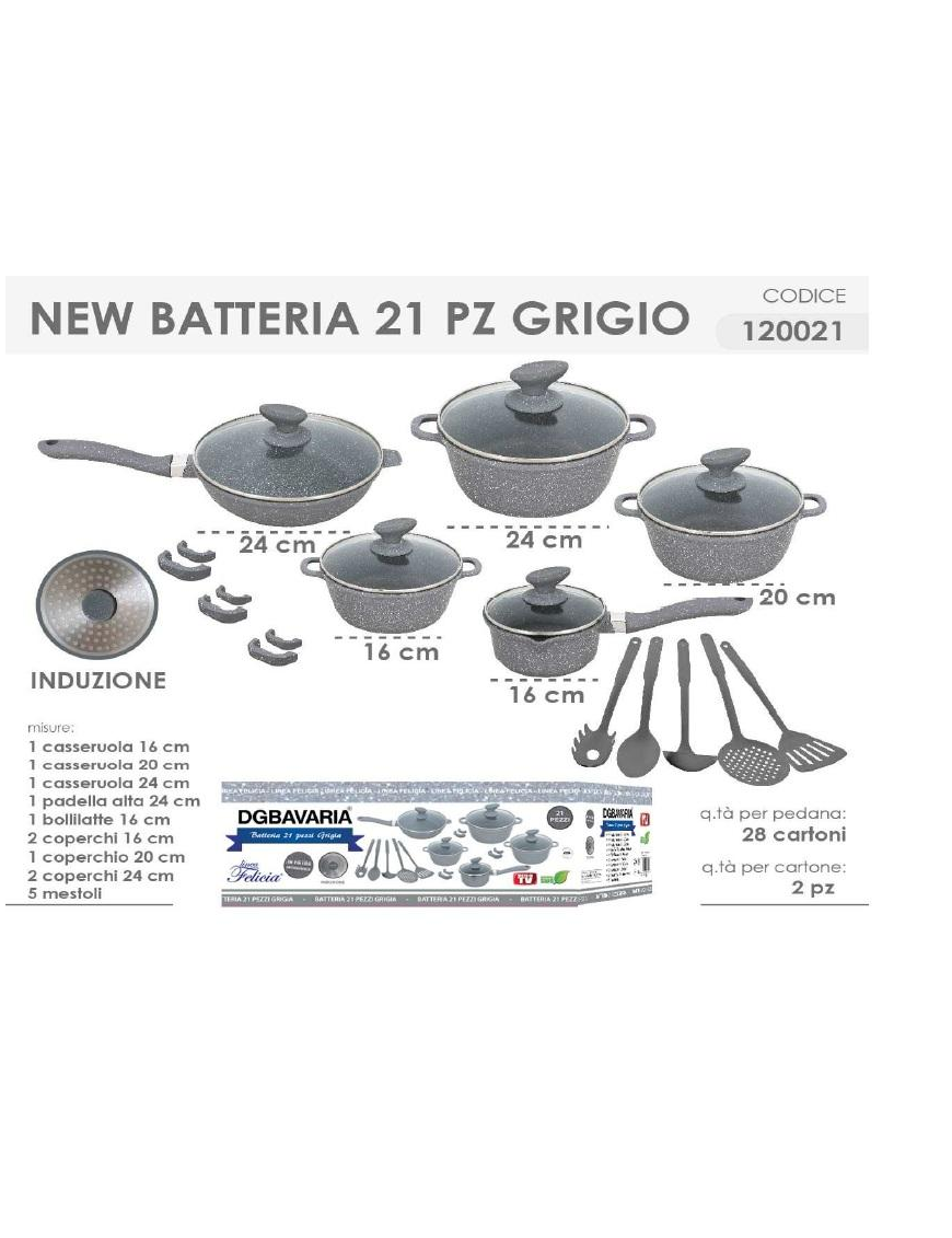 BATTERIA 21pz GRIGIE 120021