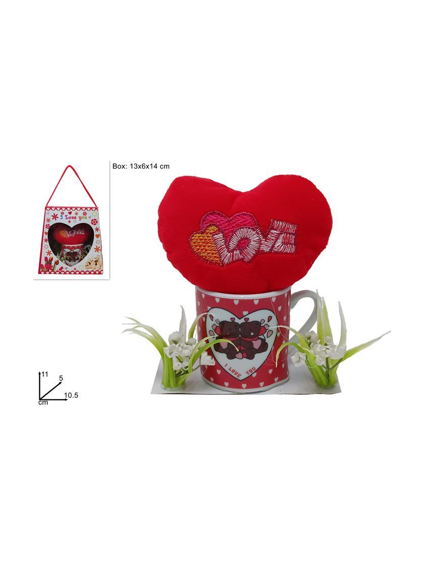 TAZZINA CON CUORE PELUCHE