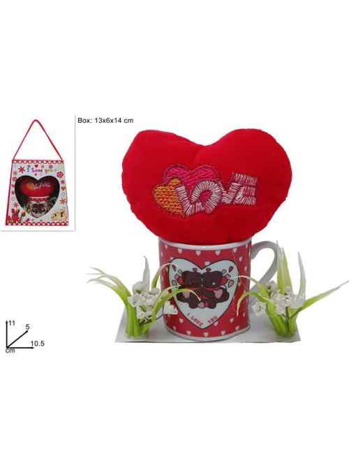 TAZZINA CON CUORE PELUCHE