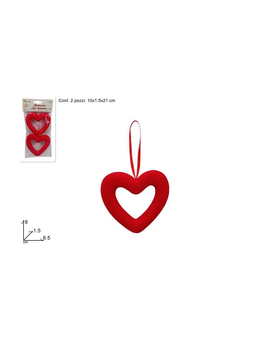 HEART HANGER 8cm 2 pieces