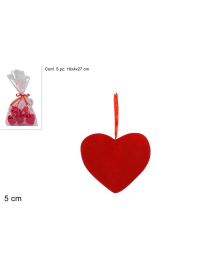 APPENDINO CUORE   5cm 5pezzi