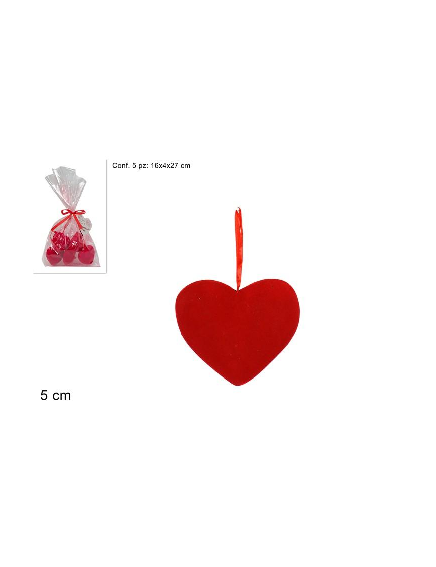 HEART HANGER 5cm 5 pieces