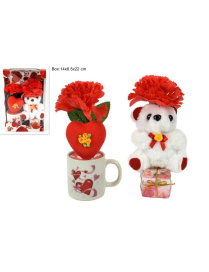 CUP WITH BEAR BEAR AND FLOWER