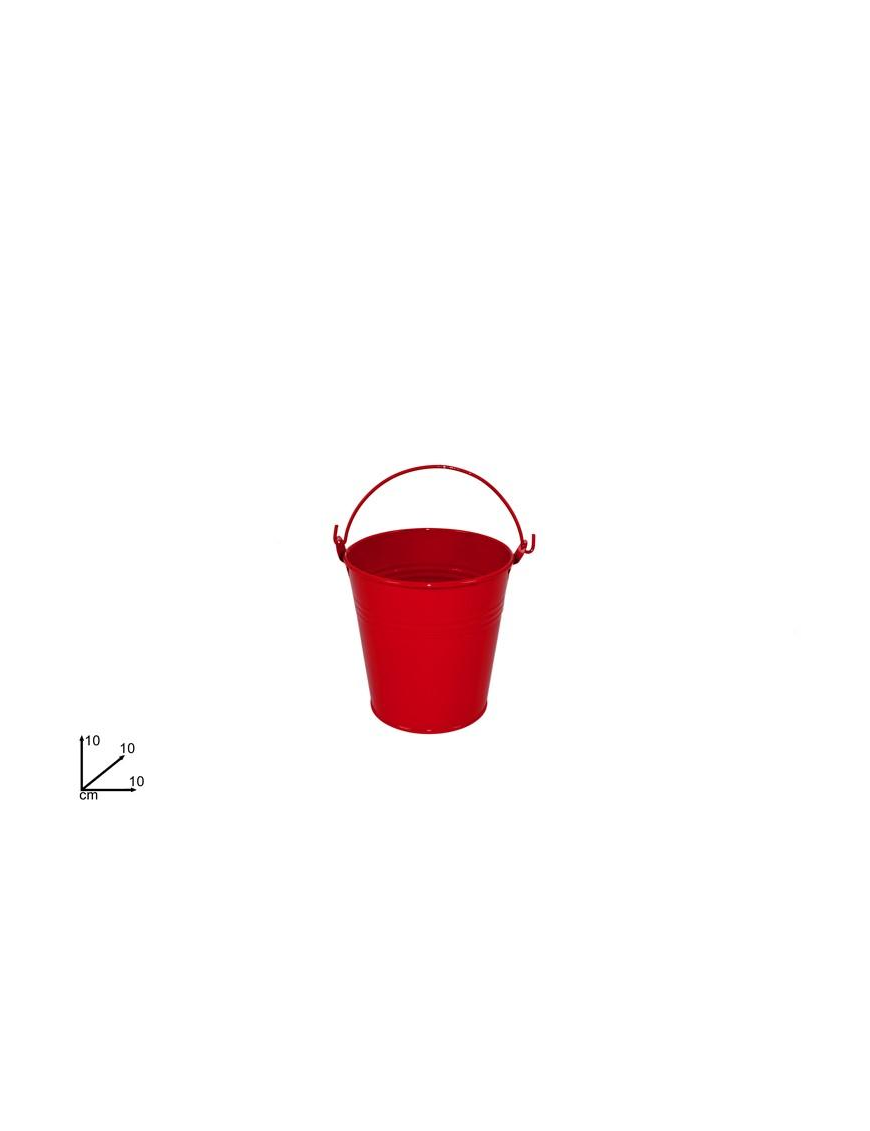 SECCHIO LATTA ROSSO 10cm