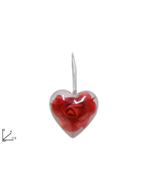 APPENDINO CUORE CON ROSA ROSSA