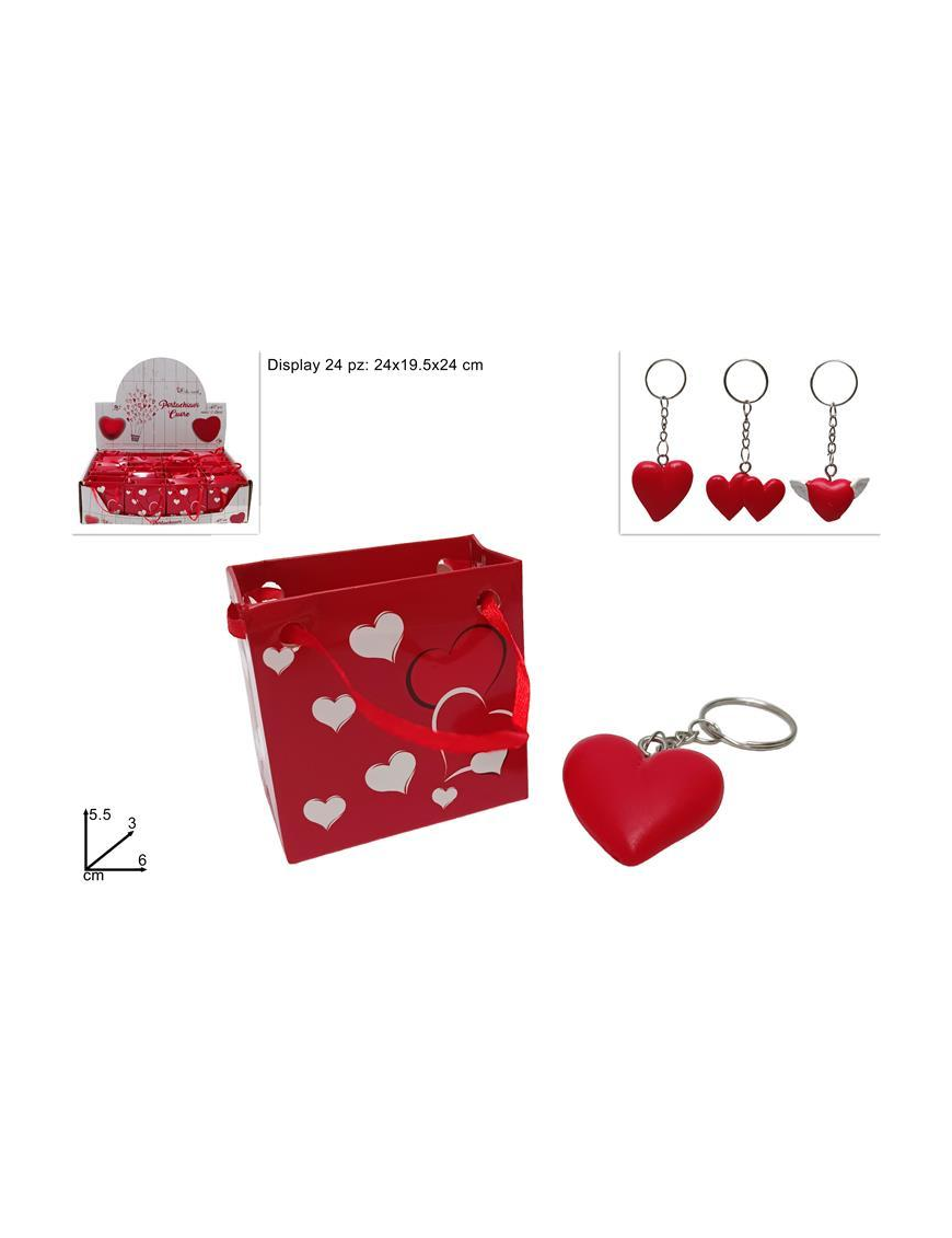 HEART KEY RING WITH GIFT ENVELOPE