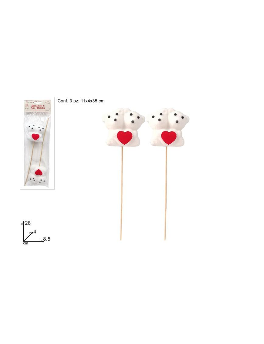 PIN 28cm COUPLE OF TEDDY BEARS 2 pieces
