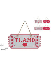 APPENDINO TARGHETTA 25x11 centimetri IN LATTA
