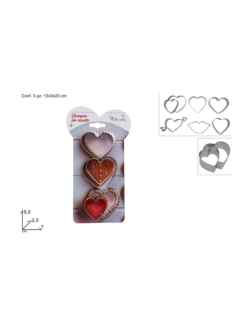 ASSORTED 3-piece METAL CAKE MOULD