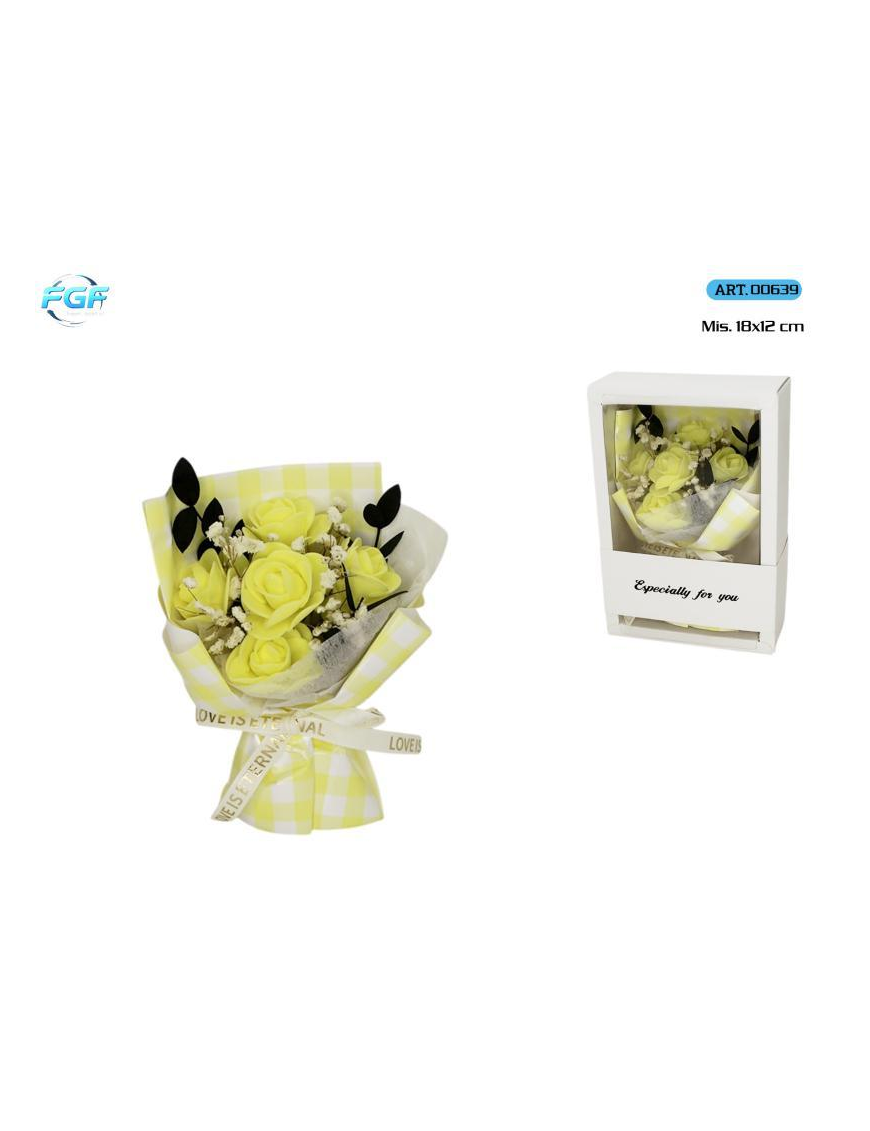 WOMEN'S DAY BOUQUET OF SOAP ROSES 16cm