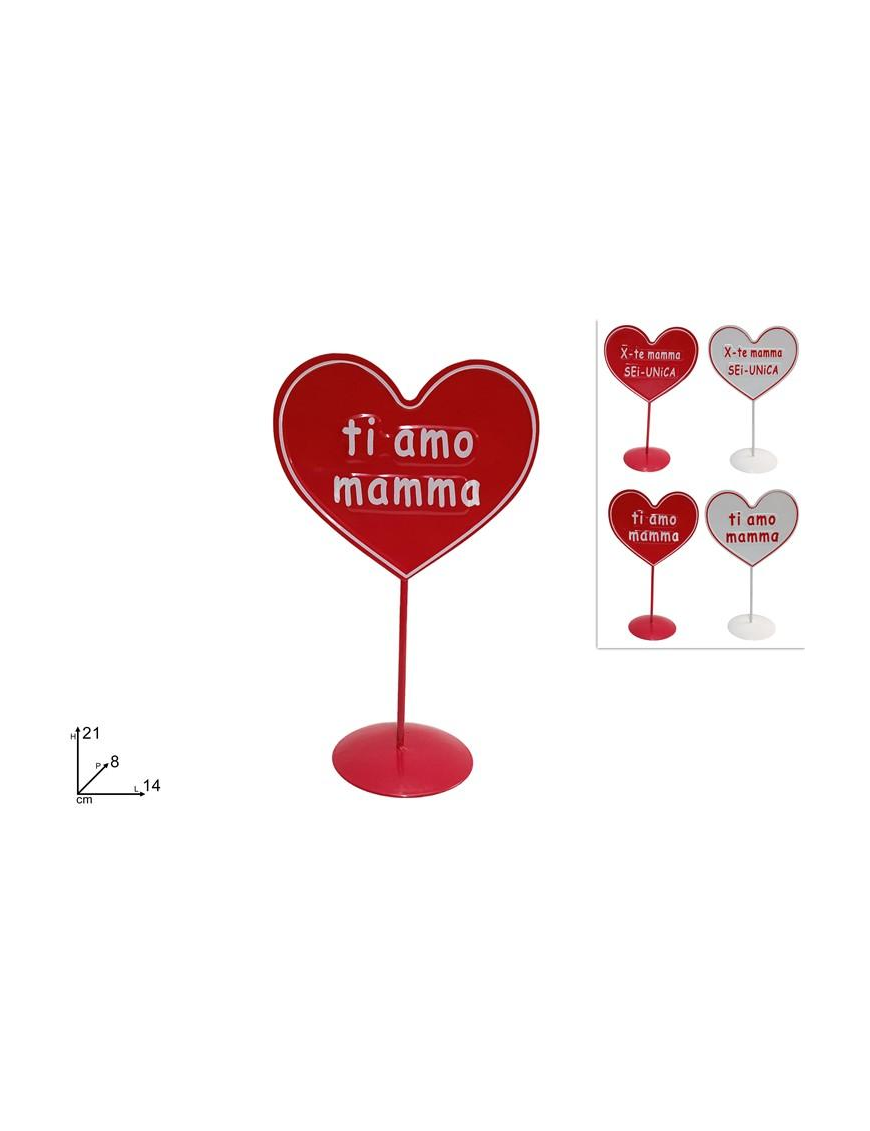 MOTHER'S DAY HEART IN TIN 21cm