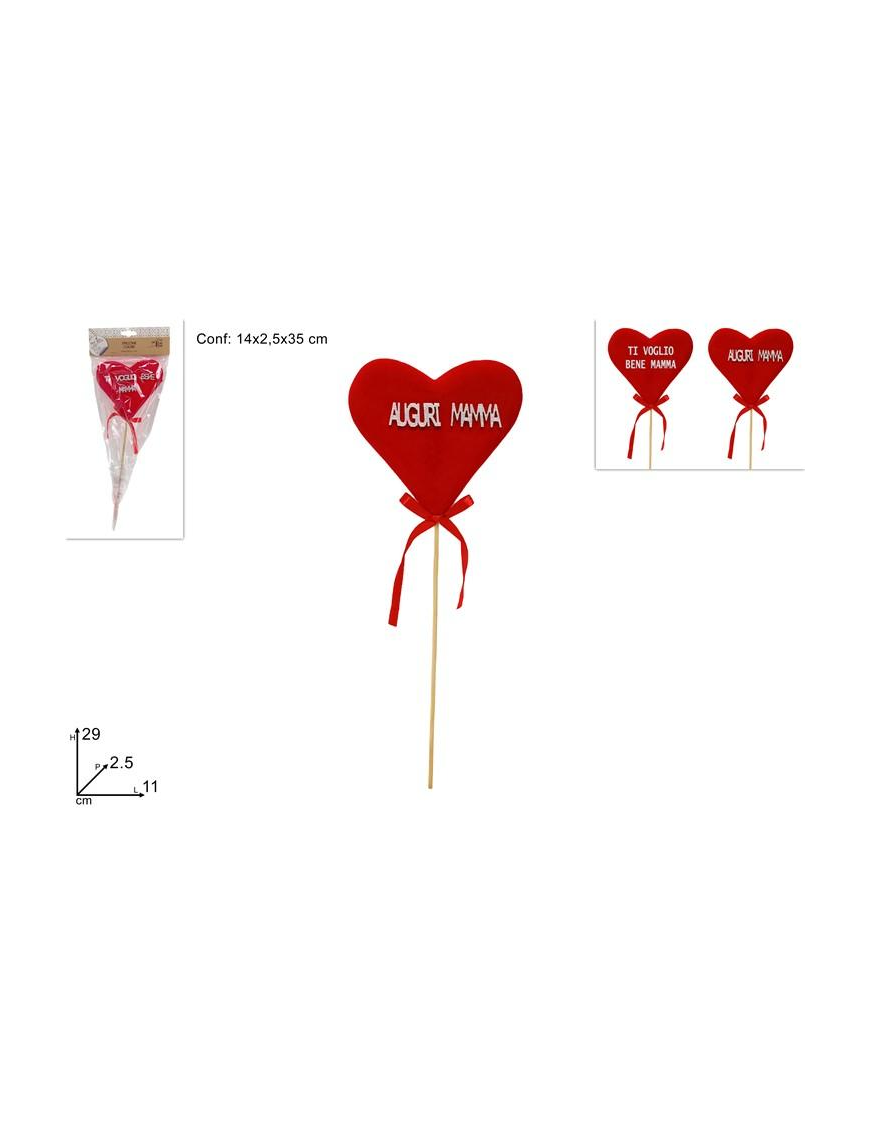 FESTA DELLA MAMMA SPILLONE CUORE 11cm