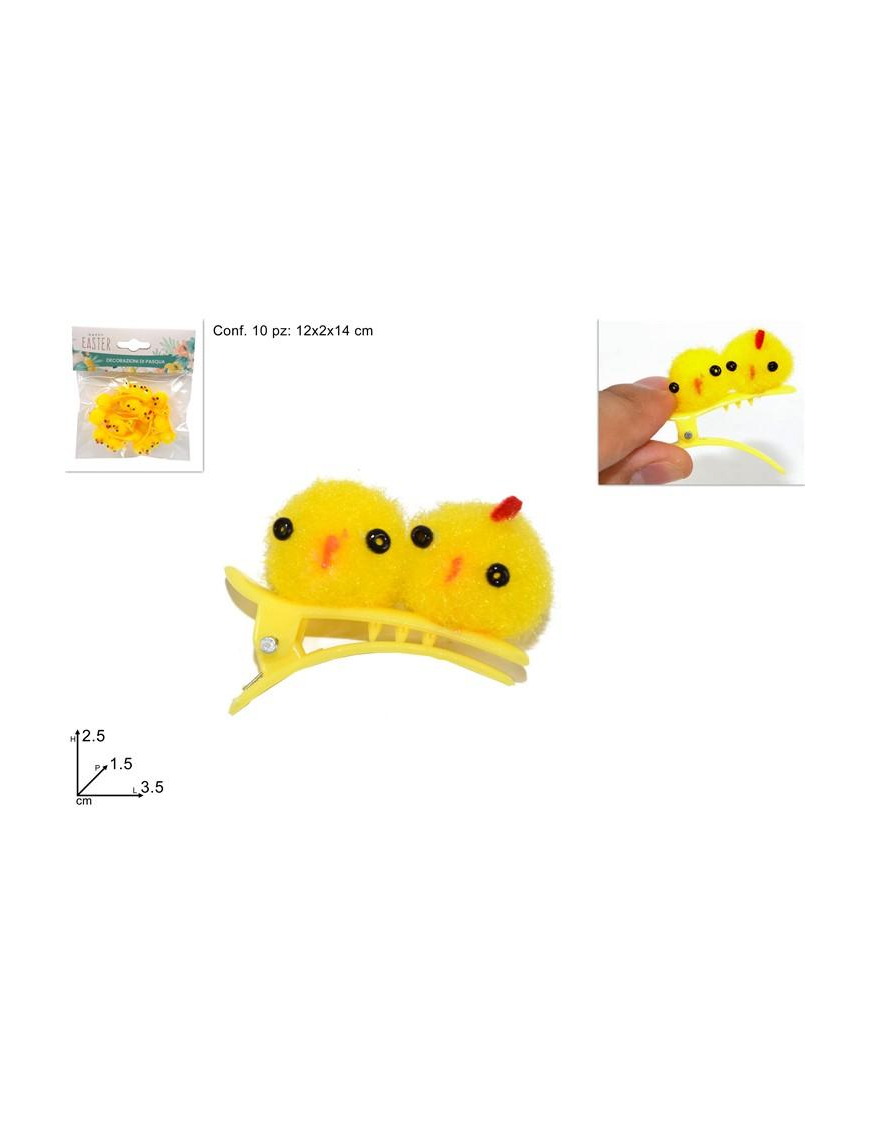 PINZETTA CON PULCINI 10 PEZZI