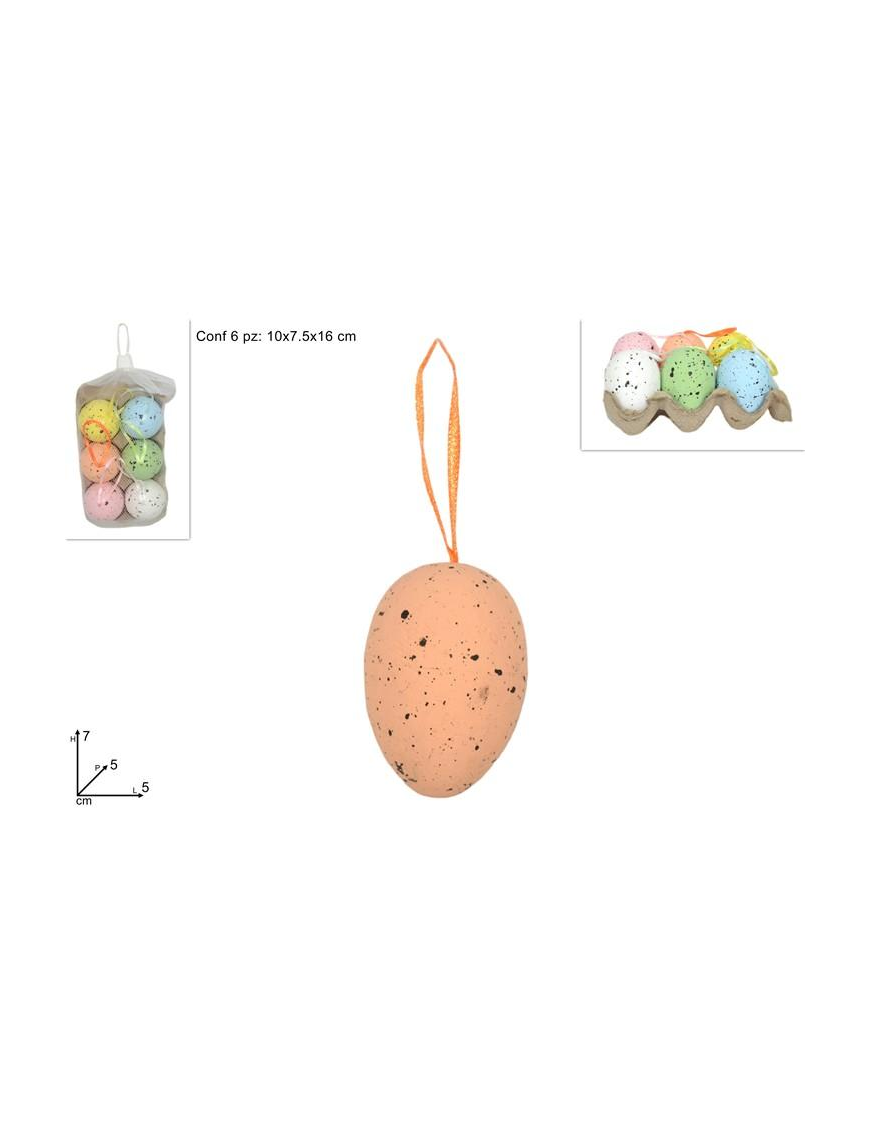 OVETTI 7 CM 6 PEZZI