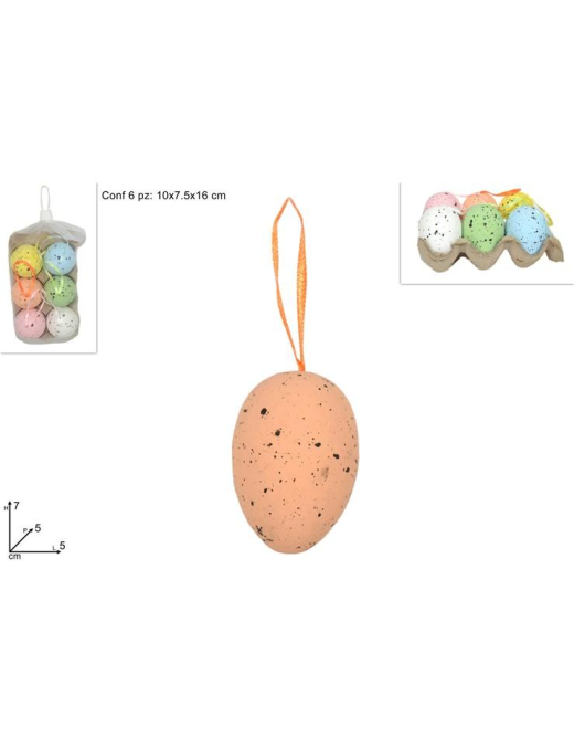 OVETTI 7 CM 6 PEZZI