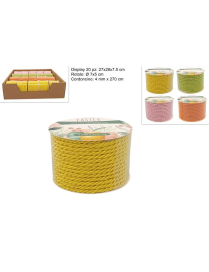 ROTOLO CORDONCINO 270 CM 4 MM ASSORTITI