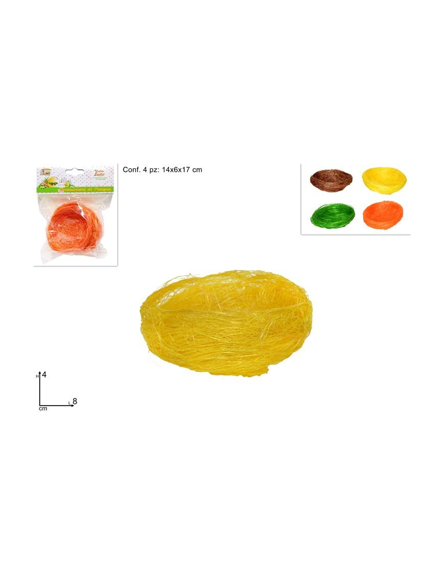 STRAW NEST 8 CM ASSORTED